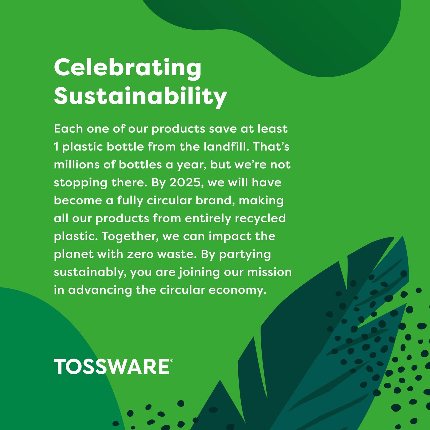 TOSSWARE POP 14oz Vino Cups 3 Pack - Recyclable, BPA-free