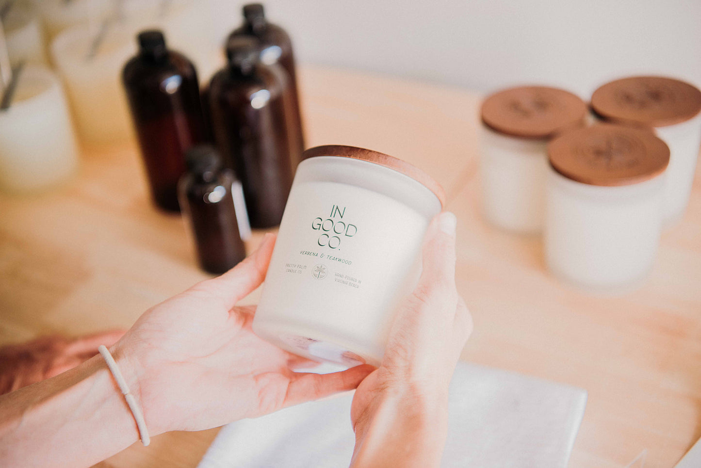 Pretty Palm + In Good Co. Candle