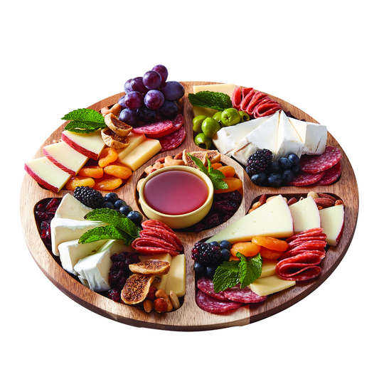 Make & Take 14" Round Acacia Board with Lid